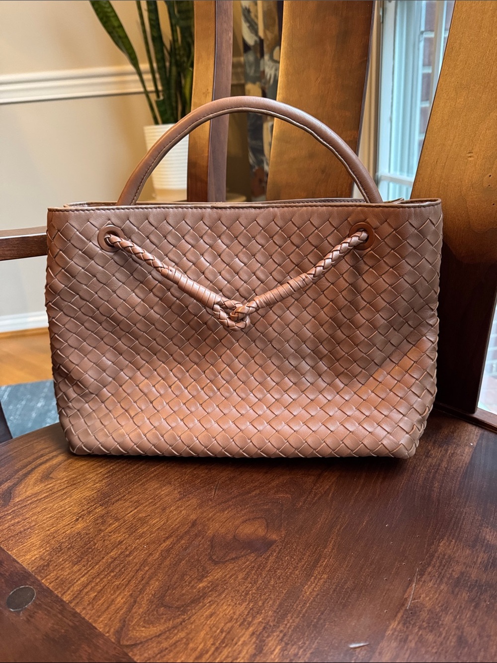 Quince Romy Leather Tote in Light Brown